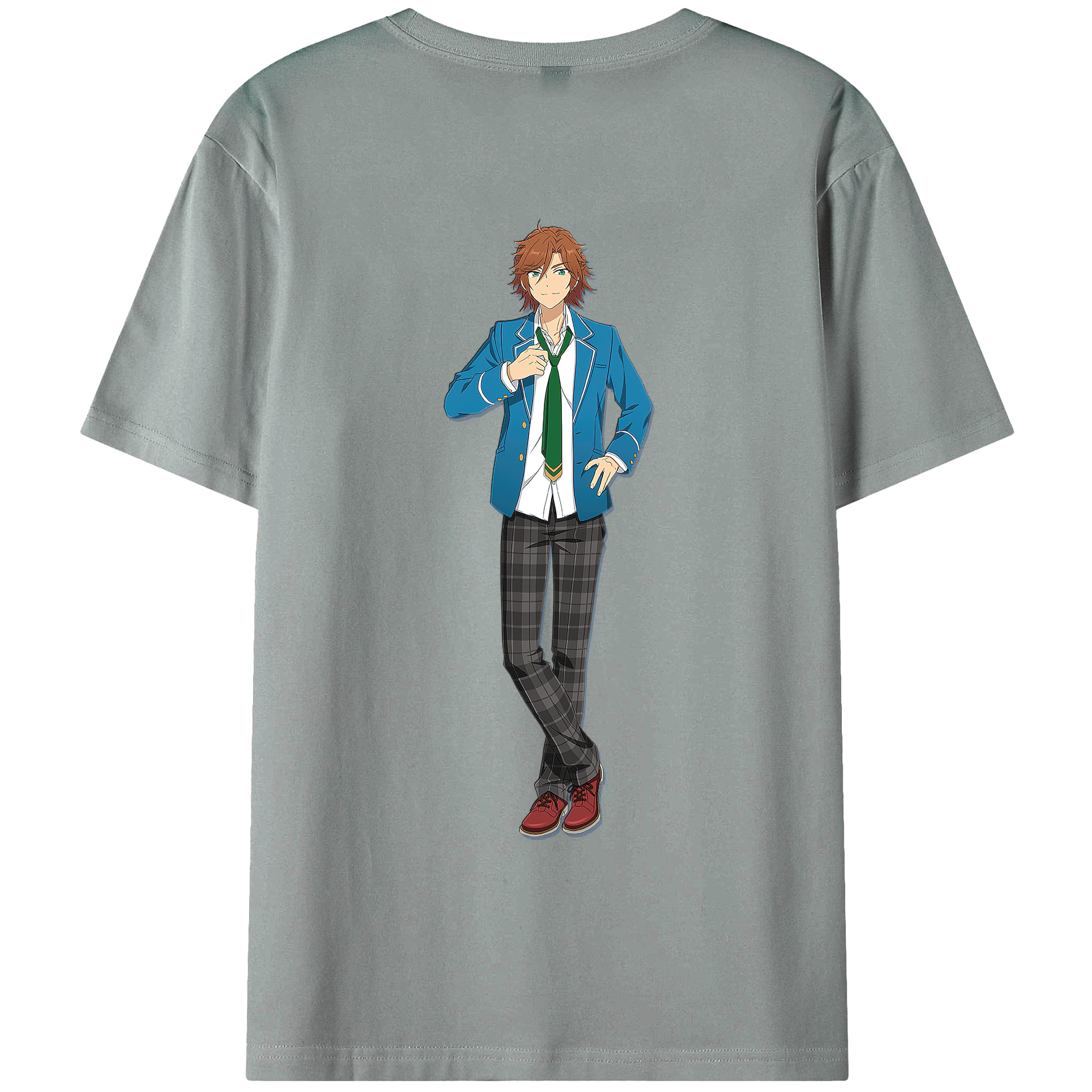 （画像用） あんさんぶるスターズ! Ensemble Stars 綿100％ メンズ半袖Tシャツ（バックプリント） 通気性